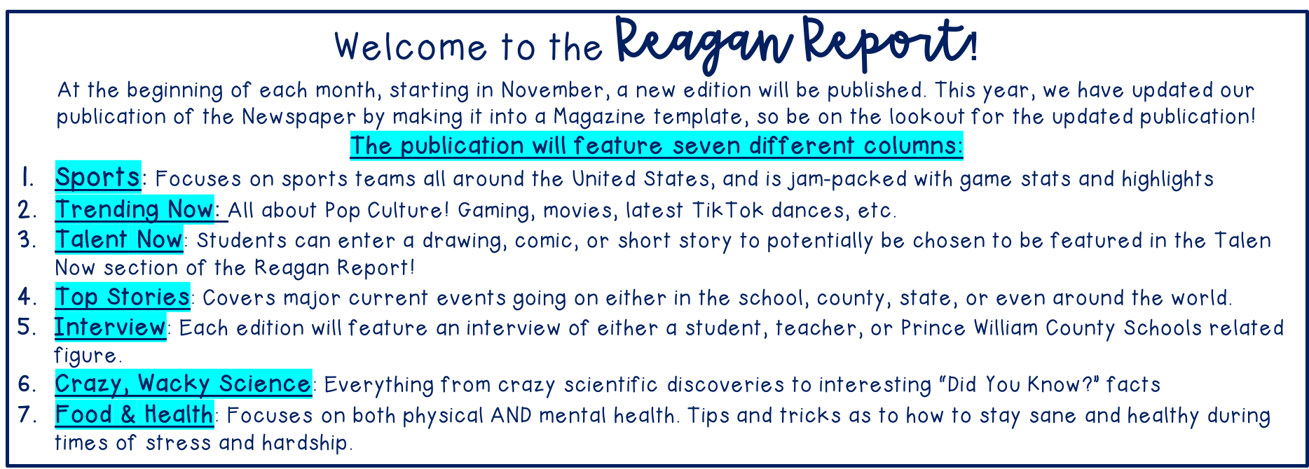 Welcome to the Reagan Report!