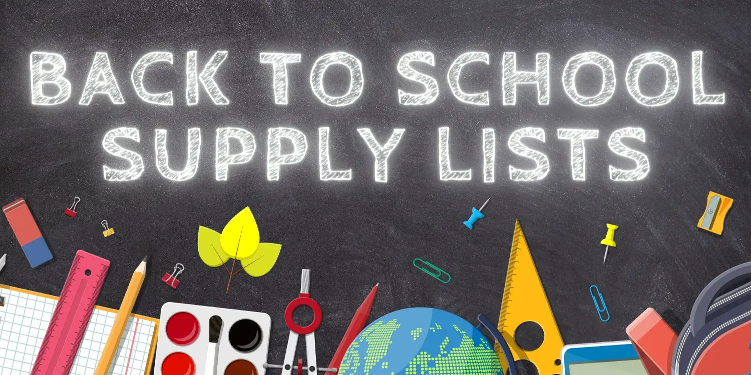 Back to School Supply lists
