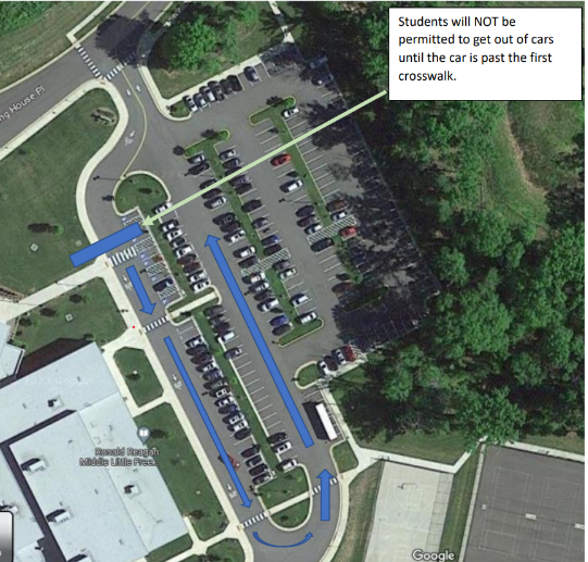 map of RRMS parking lot